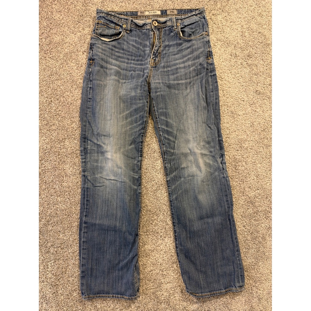 BKE Jeans Mens 34L Blue Tyler Straight Leg Stretch Denim Pants